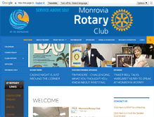 Tablet Screenshot of monroviarotaryclub.com